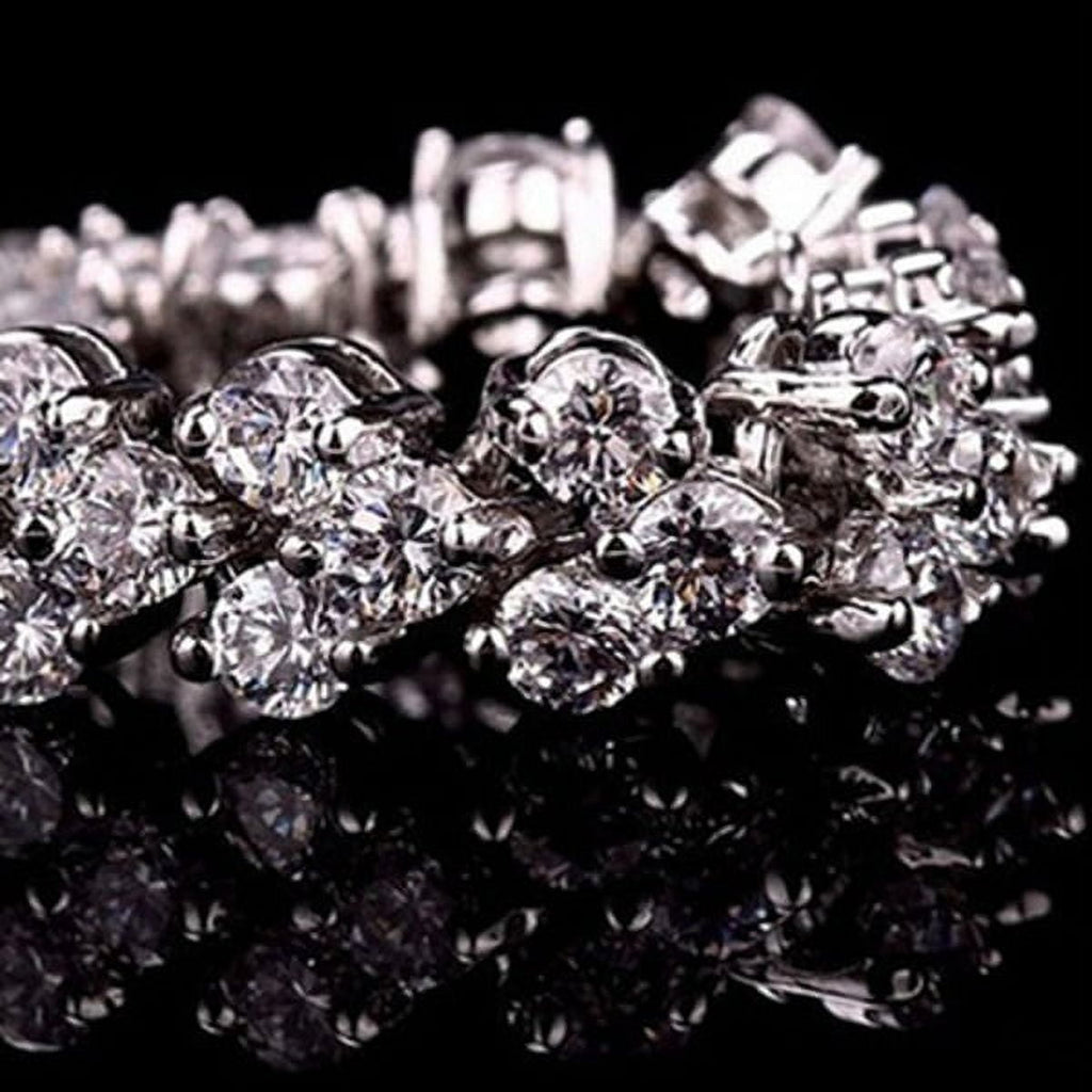 Fiecerwolf Crystal Diamond Bracelet in Sterling Silver