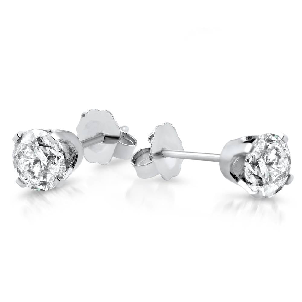 Pompeii 1/3 ctw 14k White Gold Diamond Stud Earrings (G/H,I2-I3)
