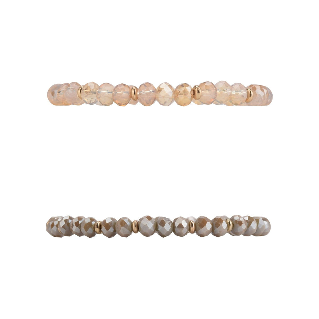 The Pioneer Woman - Women's Jewelry, Soft Gold-tone Bracelet Set with Genuine Stone Beads
