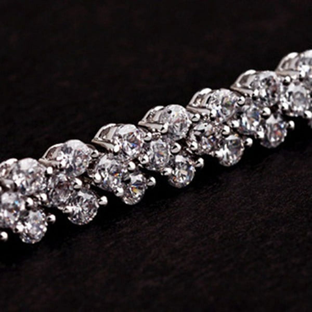 Fiecerwolf Crystal Diamond Bracelet in Sterling Silver