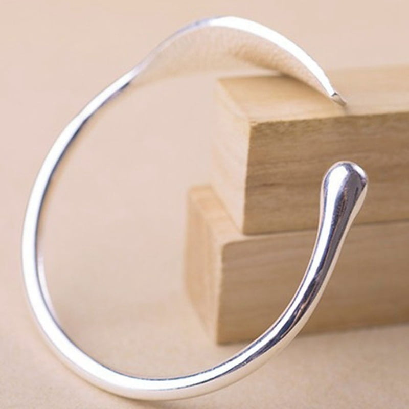 SHIYAO 2018 New Elegant Ladies Leaves 925 Sterling Silver Opening Bracelet Bangle For Women Girl Hot