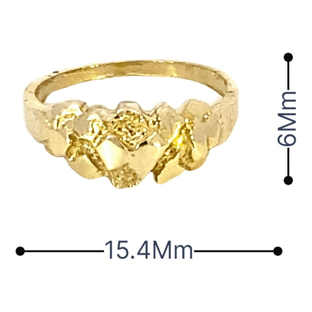 Ijaz Jewelers Nugget Ring, 10k Gold, 1.3 Grams