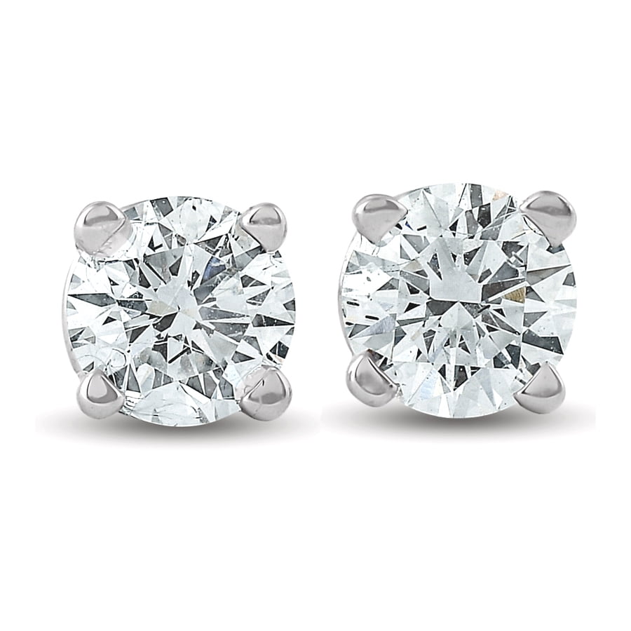 Pompeii 1/3 ctw 14k White Gold Diamond Stud Earrings (G/H,I2-I3)
